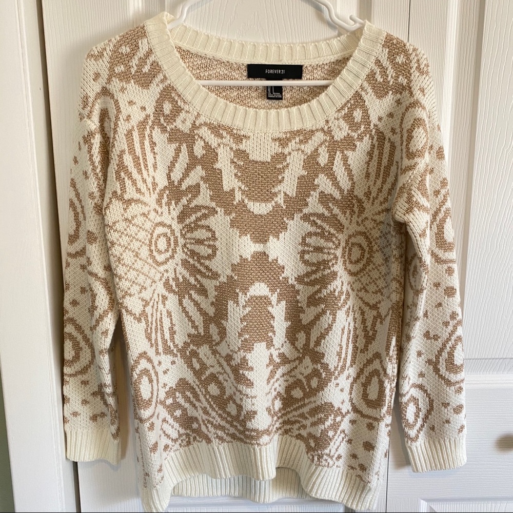 F21 Metallic Sweater